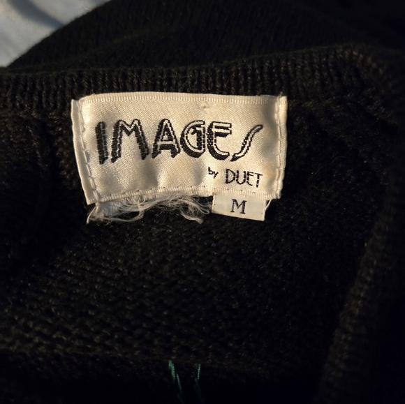 Stunning Vintage Sequin Floral Themed Sweater By Images By Duet Sz M - Picture 8 of 8